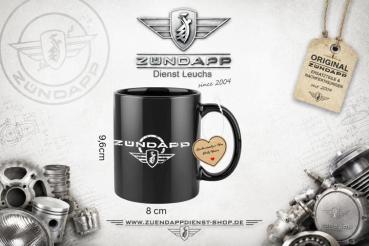 Preview: ZÜNDAPP Tasse – Schwarz Edles Design mit dem ikonischen Zündapp Emblem auf beiden Seiten